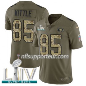 Maillot Homme San Francisco 49ers George Kittle 85 Nike 2017 Salute To Service 2020 Super Bowl LIV